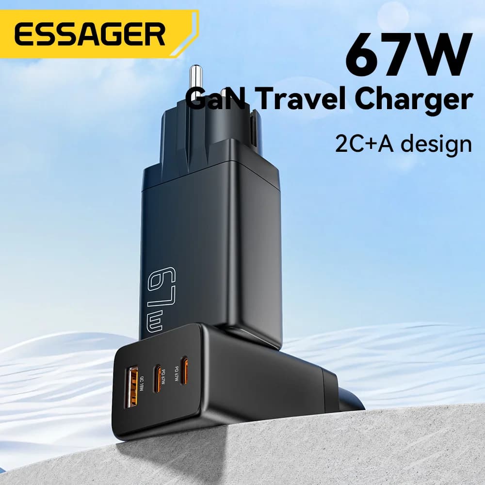 GaN USB Type-C充電器 EU/KRプラグ対応