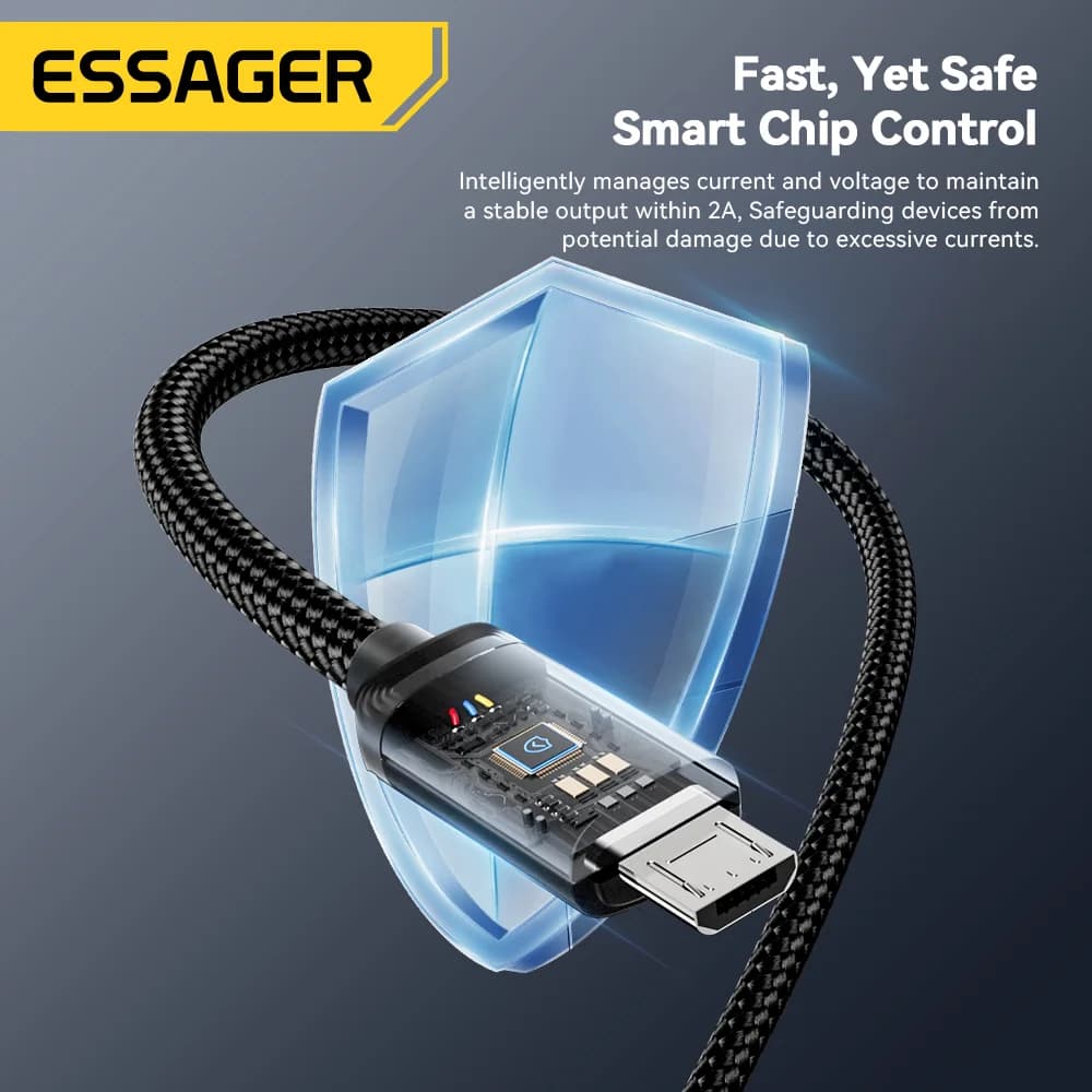 2-in-1 USB Type-C & Micro USB 高速充電ケーブル