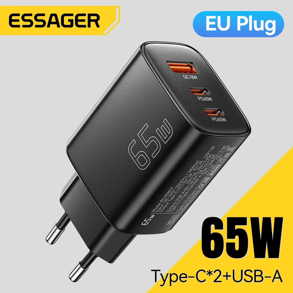 65W GaN USB-C充電器 Quick Charge 4.0対応