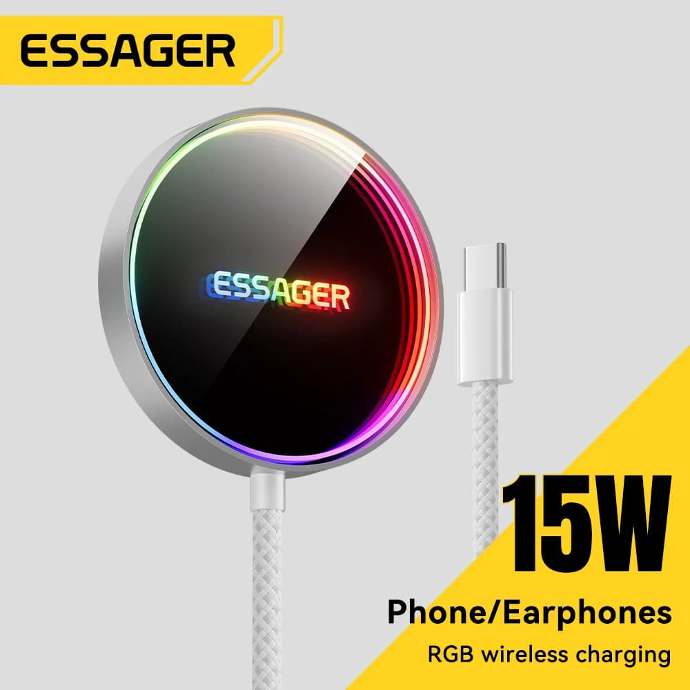 iPhone用 15W マグネット式 RGB ワイヤレス充電器