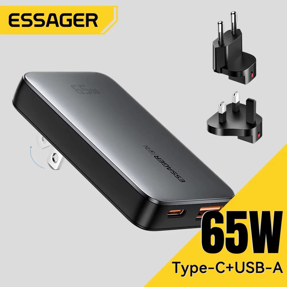 65W 超薄型 GaN USB-C トラベルチャージャー