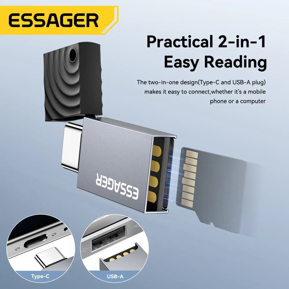 2in1 USB-C & USB 2.0 カードリーダー
