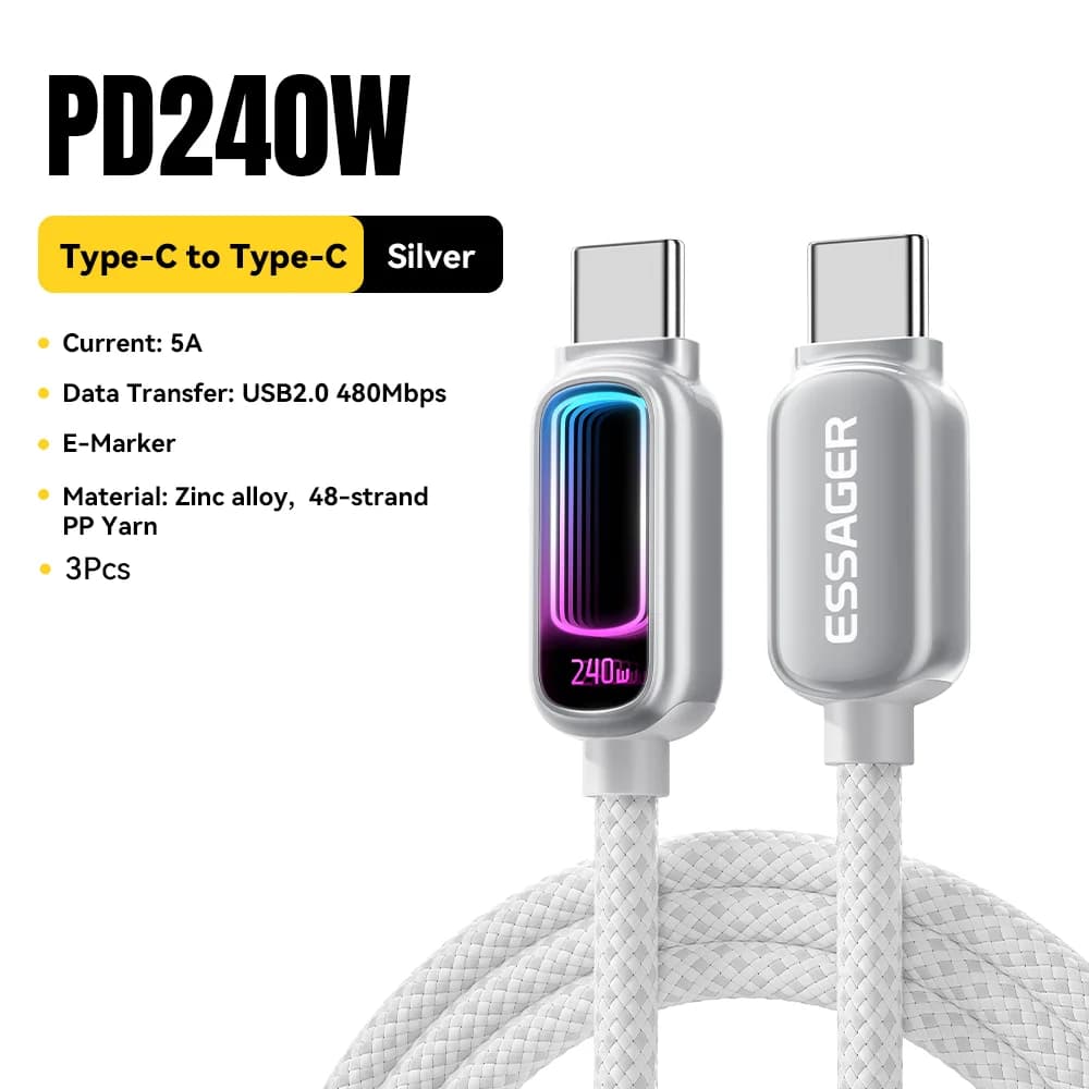240W E-Marker付き USB-C to USB-C PD 3.1 ケーブル