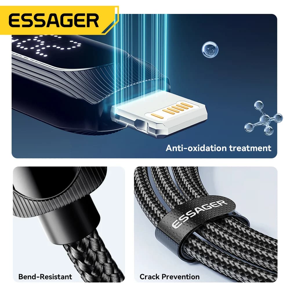 29W USB-C to Lightning デジタル表示付きケーブル