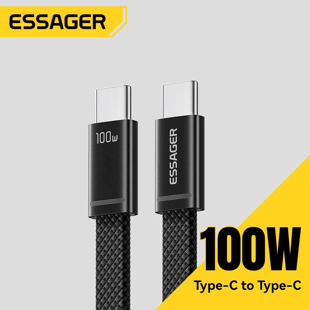 100W スリム USB-C to USB-C PD急速充電ケーブル