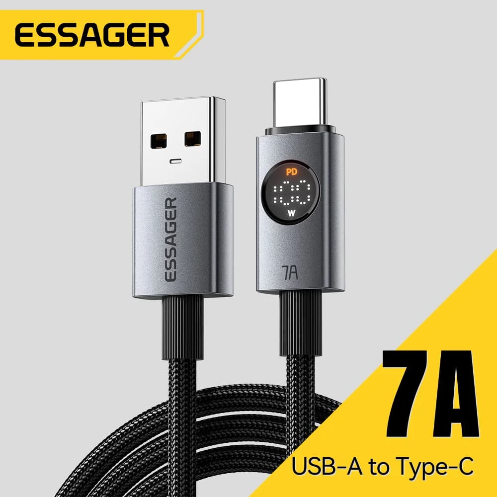 デジタル表示付き 7A 100W USB-Cケーブル