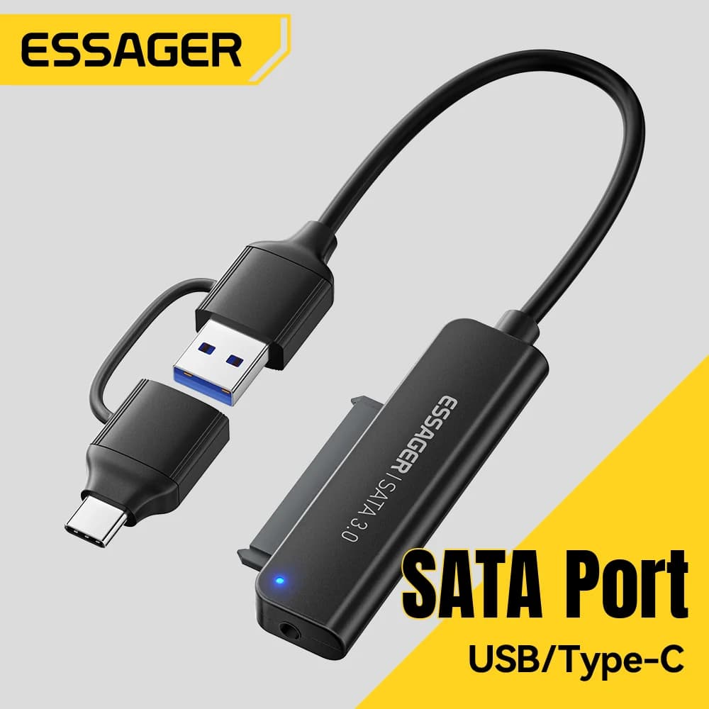 2-in-1 SATA to USB 3.0/Type-C アダプター、2.5インチ用