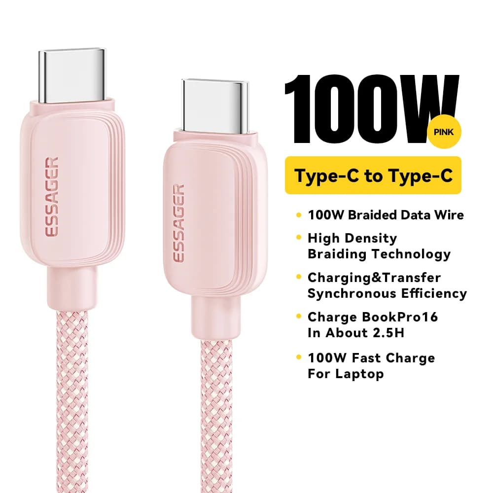 100W USB-C to USB-C ケーブル 5A PD高速充電