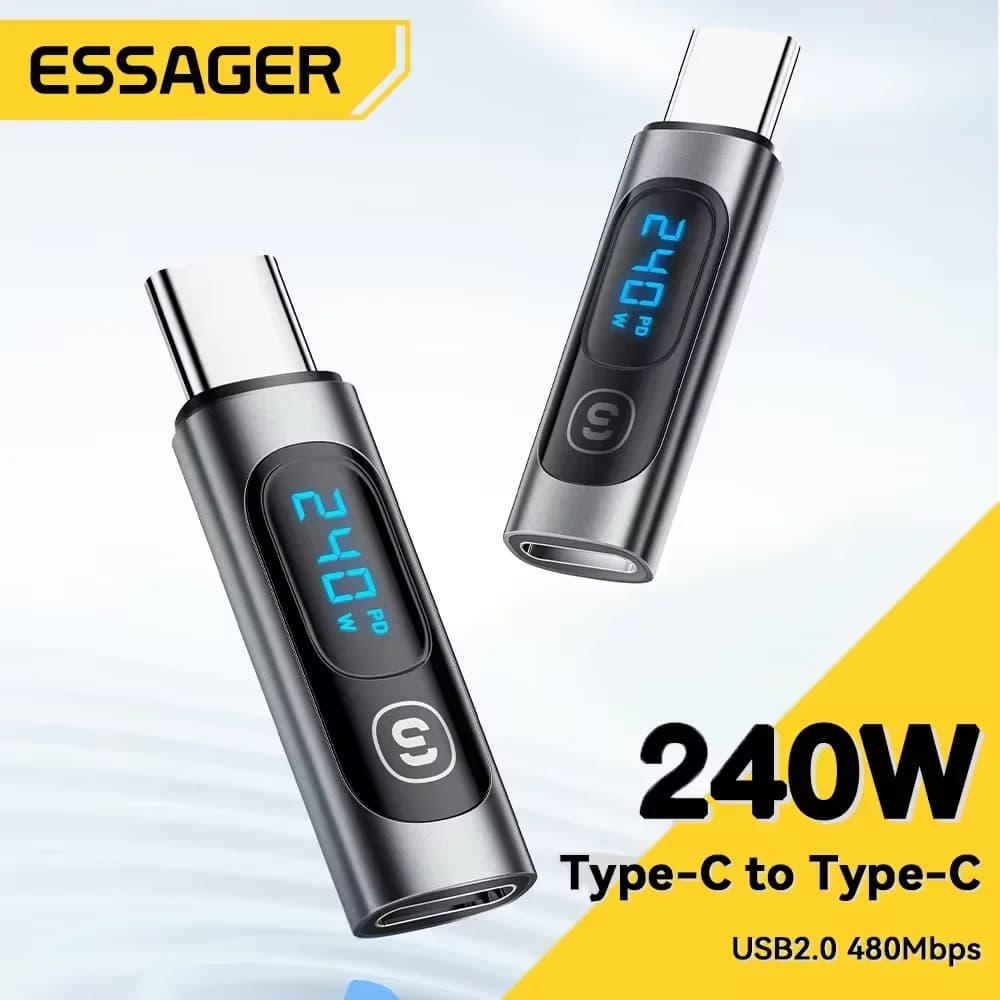 USB-C to USB-C OTG アダプタ デジタル表示付き