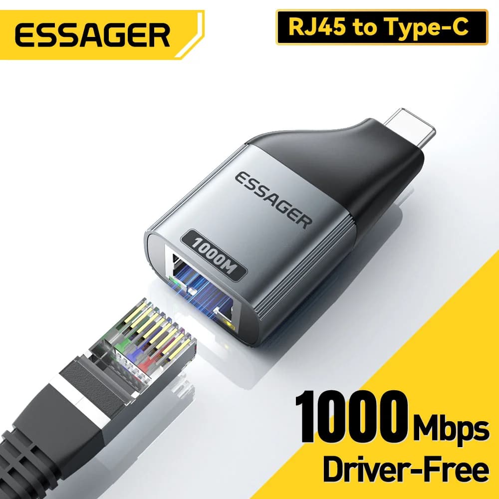 USB-C to ギガビットイーサネット RJ45アダプター