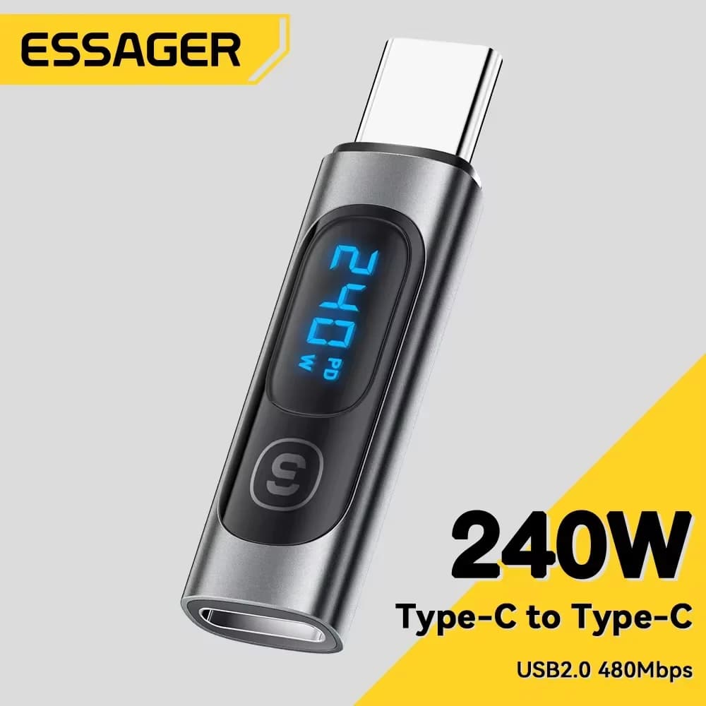USB-C to USB-C OTG アダプタ デジタル表示付き