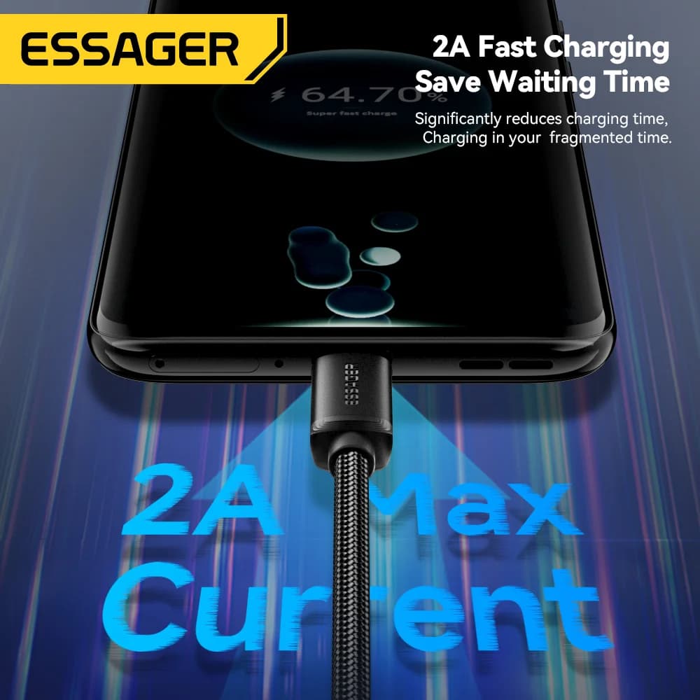 2-in-1 USB Type-C & Micro USB 高速充電ケーブル