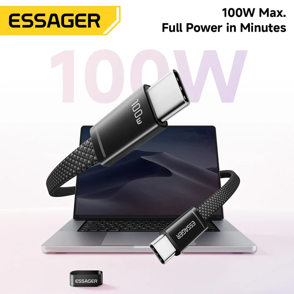 100W スリム USB-C to USB-C PD急速充電ケーブル