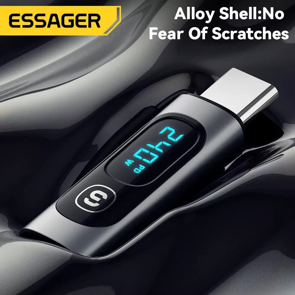 USB-C to USB-C OTG アダプタ デジタル表示付き