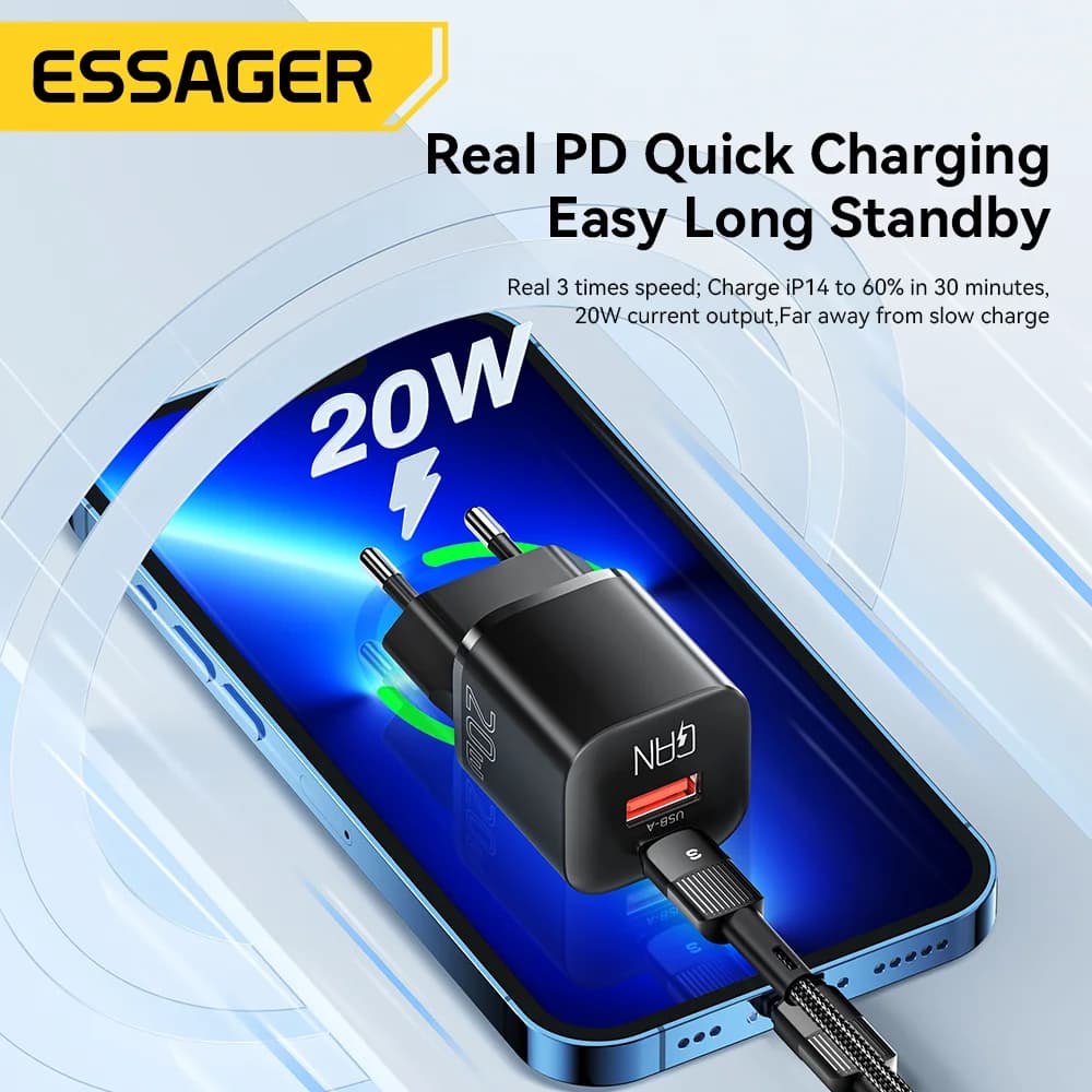 20W GaN USB-C PD高速充電器