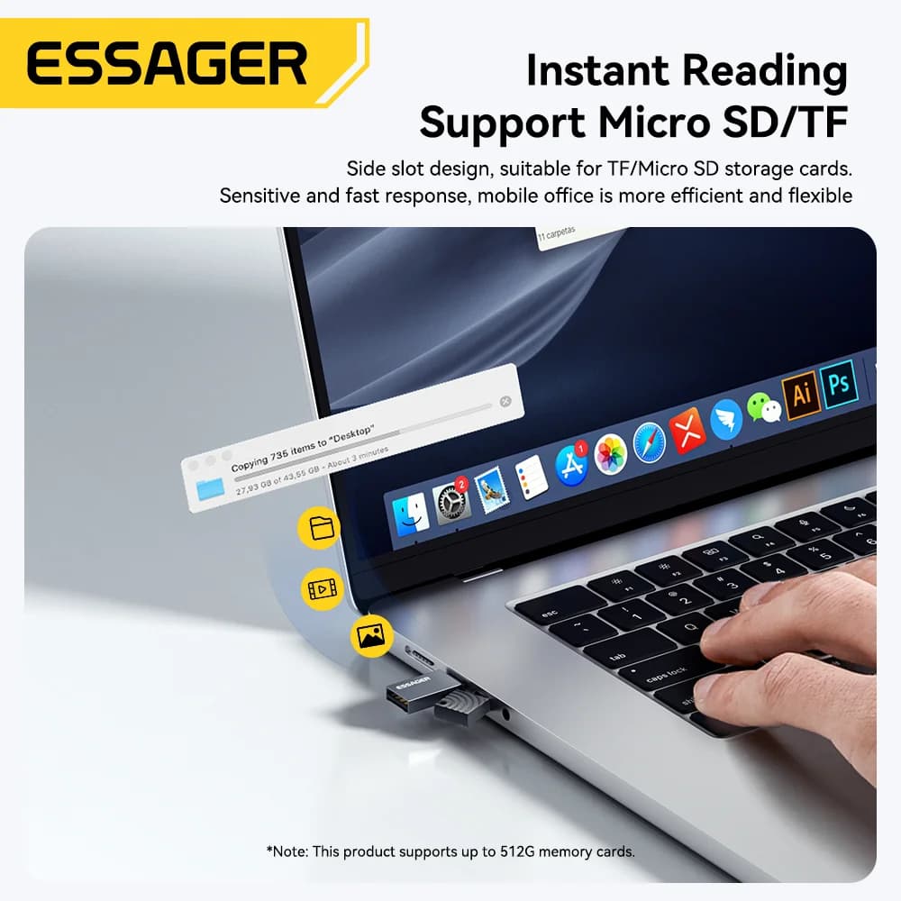 2in1 USB-C & USB 2.0 カードリーダー