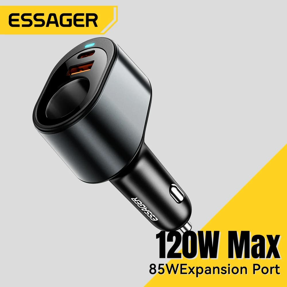 シガーソケット付き 120W USB-C カーチャージャー