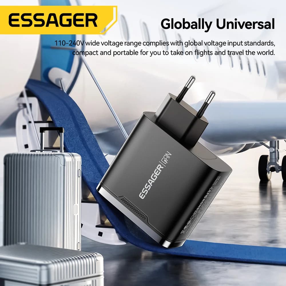 デジタル表示付き 100W GaN USB-C充電器