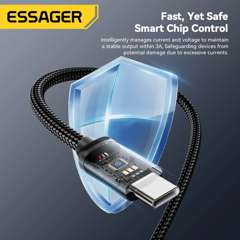 3A USB-A to USB-C 高速充電 データケーブル