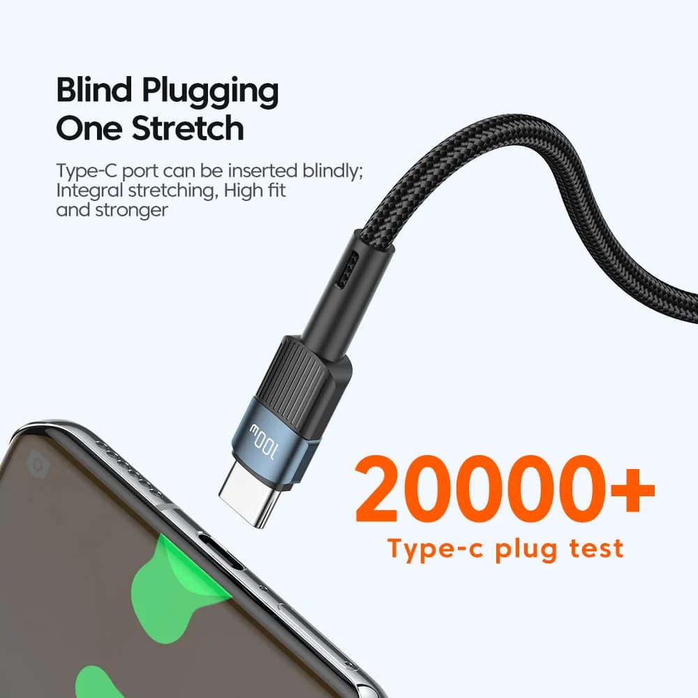100W USB-C to USB-C 高速充電ケーブル 3m