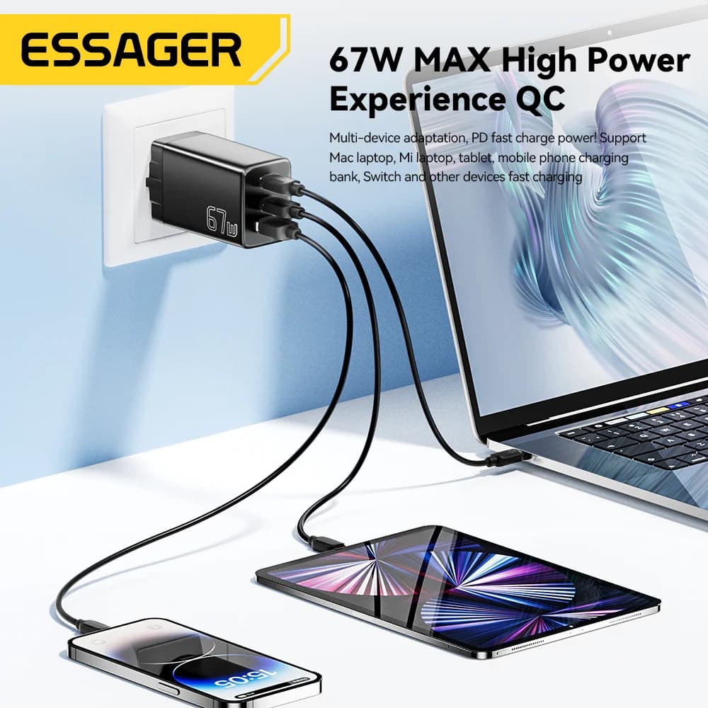 GaN USB Type-C充電器 EU/KRプラグ対応